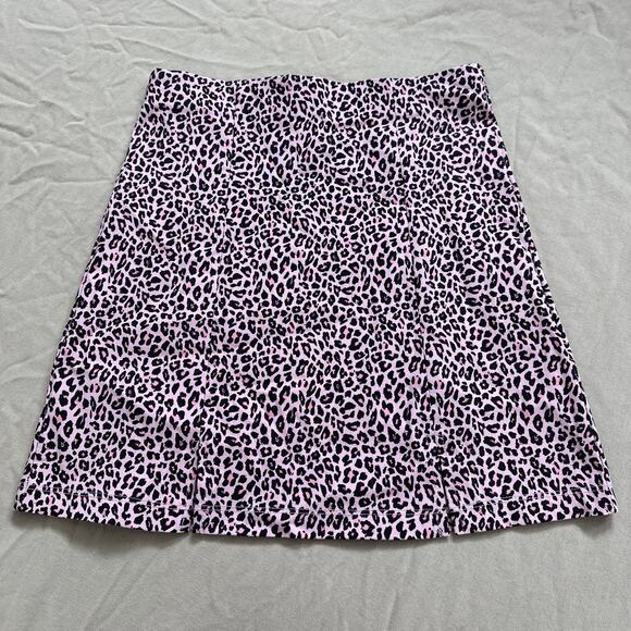 Topshop Dresses & Skirts - Topshop Pink Leopard Print Mini Skirt Stretchy Bodycon Pencil Sz 2 Mcbling